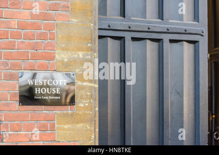 Westcott House, Cambridge, England. Stockfoto