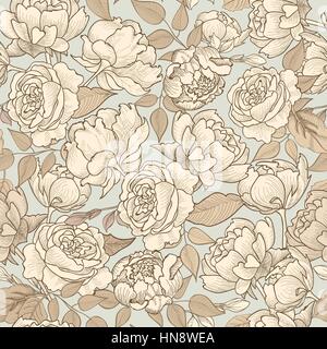 Florale nahtlose Hintergrund. dekorativem Blumenmuster. floralen nahtlose Textur mit Blumen. Stock Vektor