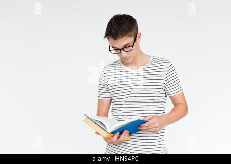 Männer lesen Buch Hobby Freizeit Konzept Stockfoto