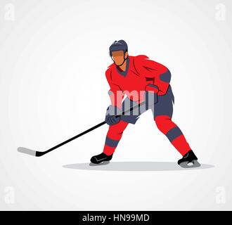 Eishockey-Spieler-Abbildung Stock Vektor