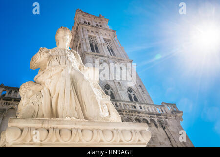 St.-Laurentius-Kathedrale in Trogir, Kroatien. Stockfoto