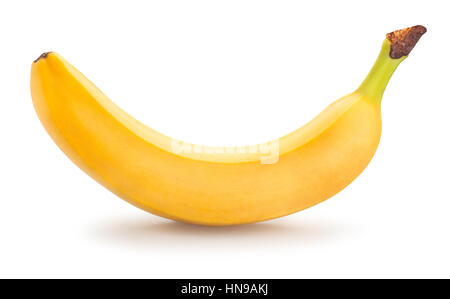 einzige Banane isoliert Stockfoto