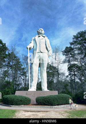 Huntsville, Texas - Feb.7,2017 Statue von Sam Houston Texas Staatsmann 70 Fuß hoch gewidmet Oct.22,1994. Stockfoto