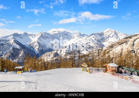 Die Alpen Berge @ Bardonecchia - Italien Stockfoto