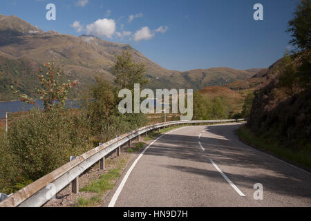 Highland Farm in der Nähe von Glen Coe in Schottland Bergen, UK. Stockfoto