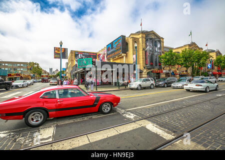 Fishermans Wharf Autoparade Stockfoto