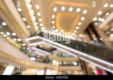Zusammenfassung Hintergrund Bokeh Licht am Einkaufszentrum Stockfoto