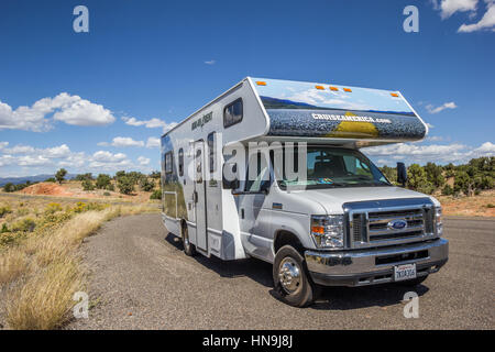 RV am Highway 12 in Utah, USA Stockfoto