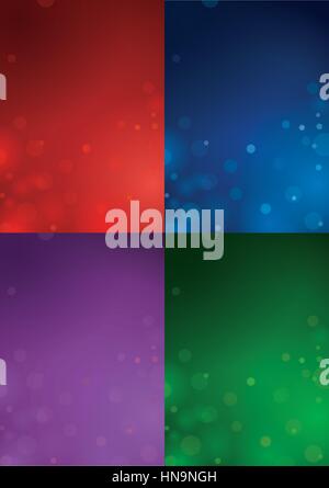 Bunte abstrakte Hintergrund in 4 Farbvariationen Stock Vektor