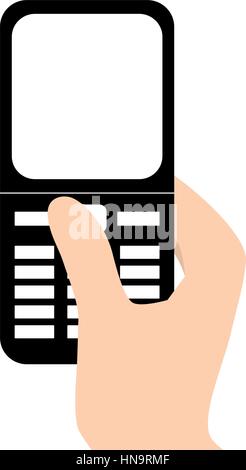 Hand-Touch-Smartphone-Kommunikation Stock Vektor