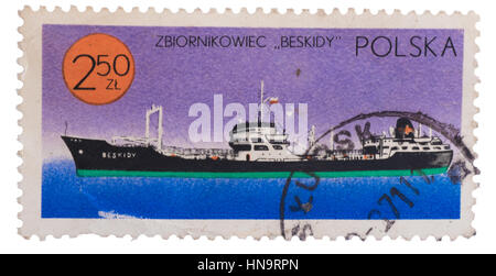 Eine Briefmarke in gedruckt Polen die. Stockfoto