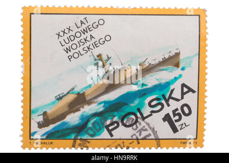Polen eine Briefmarke in gedruckt der Stockfoto