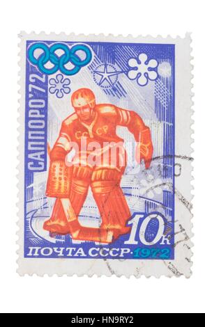 UdSSR - ca. 1972: Briefmarke gedruckt in Russland zeigt Olympia Stockfoto