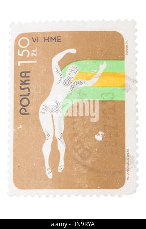 Eine Briefmarke in gedruckt Polen die. Stockfoto
