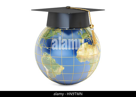 Globales Lernen-Konzept, 3D-Rendering isolierten auf weißen Hintergrund Stockfoto