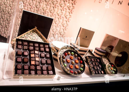 Mailand, Italien. 9. Februar 2017. Salon du Chocolat 2017 - das wichtigste Ereignis in der Welt rund um die Schokolade. Bildnachweis: Mairo Cinquetti/Pacific Press/Alamy Live-Nachrichten Stockfoto