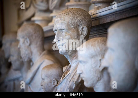 Rom. Italien. Porträtbüste von Roman Emperor Trajan Decius (ca. 201-251), Capitoline Museum. Musei Capitolini. Stockfoto