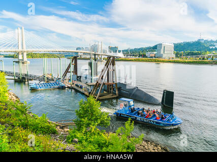 Portland,Oregon,USA.-2016/07/16: OMSI, Museum für Wissenschaft und Industrie. Stockfoto