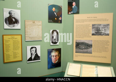 Display, Heimatmuseum, Astoria, Oregon Stockfoto