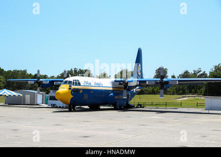 Fetter Albert - ein ehemaliger c-130, ehemals ein Blue Angels-Logistik-Flugzeug Stockfoto