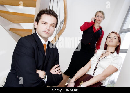 Drei Junge Geschaeftsleute - drei junge Geschäftsleute Stockfoto
