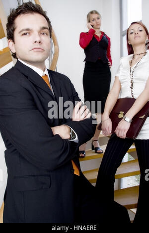Drei Junge Geschaeftsleute - drei junge Geschäftsleute Stockfoto