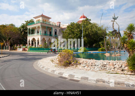 Cienfuegos, Kuba - 28. Januar 2017: Schöne Palacio de Valle in Cienfuegos,Cuba.Palacio de Valle ist ein architektonisches Juwel befindet sich in Punta Gor Stockfoto