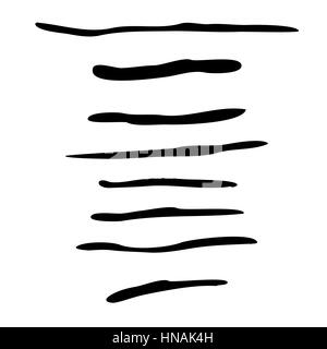 Hub der Marker. Gestaltung des Grunge Pinsel schwarz Abbildung Stockfoto