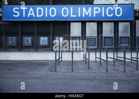 Gesamtansicht vor dem Spiel der RBS 6 Nations im Stadio Olimpico, Rom. DRÜCKEN SIE VERBANDSFOTO. Bilddatum: Samstag, 11. Februar 2017. Siehe PA Story RUGBYU Italien. Bildnachweis sollte lauten: Steven Paston/PA Wire. . Stockfoto