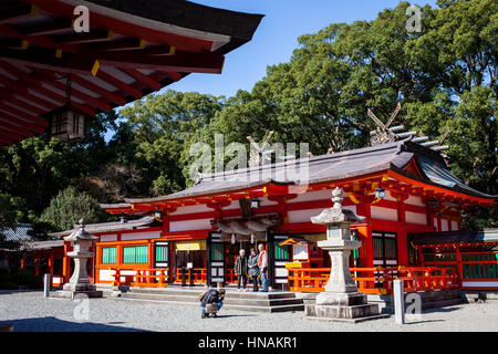 Kumano Hayatama Taisha Grand Shire, Shingu Dorf Kumano Kodo, Nakahechi route, Wakayama, Kinki, Japan. Stockfoto