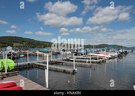 Otsego Lake im historischen Cooperstown, New York, United States. Stockfoto