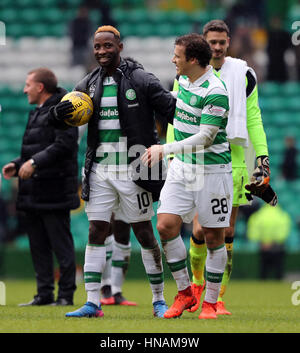 Celtic Moussa Dembele und Erik Sviatchenkos (rechts) während des Scottish Cup, fünfte Vorrundenspiel im Celtic Park, Glasgow. Stockfoto