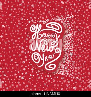 Weihnachten Grusskarten über Schneeflocken nahtlose Muster. Schnee Hintergrund. happy new year Wallpaper. Stock Vektor
