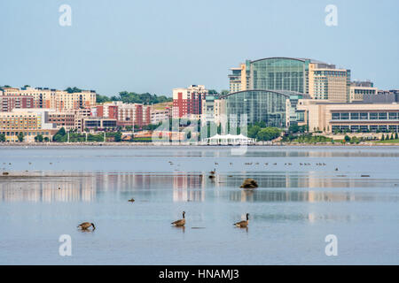 National Harbor auf dem Potomac River Stockfoto