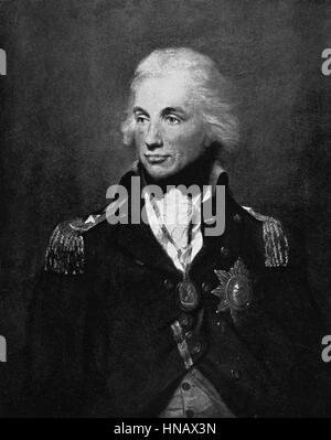 HORATIO VISCOUNT NELSON FLAGGOFFIZIER & ADMIRAL (1800) Stockfoto