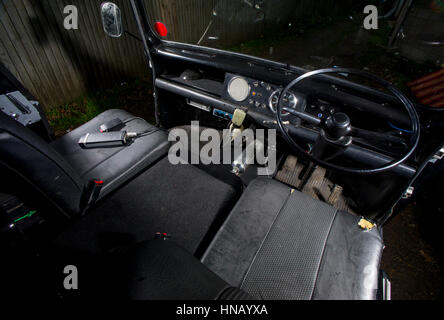 1971 Austin J4 "Black Maria" Polizei-Transporter Stockfoto