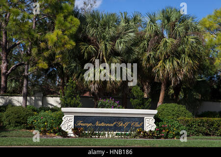 Trump National Golf Club und Spa in Jupiter. Der Club ist 35 Autominuten nördlich von seinem Winter weiße Haus Mar-a-Lago in Palm Beach. Stockfoto