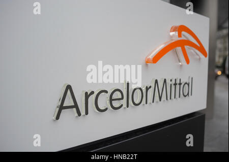 Luxemburg 10.12.2008. Blick auf die Arcelor Mittal Administrativ Gebäude, Arcelor Mittal Hauptsitz in Luxemburg Stockfoto