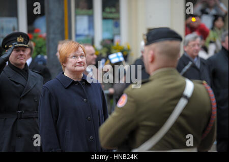 Datei-Luxemburg 24.11.208. Der finnischen Präsidentin Tarja Halonen auf eine offizielle Tag des Baumes ist Besuch in Luxemburg Stockfoto