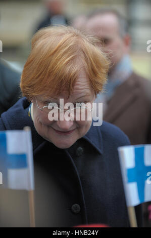 Datei-Luxemburg 24.11.208. Der finnischen Präsidentin Tarja Halonen auf eine offizielle Tag des Baumes ist Besuch in Luxemburg Stockfoto