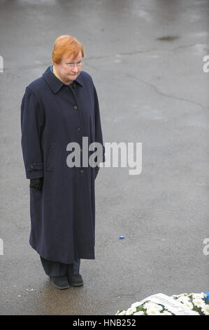 Datei-Luxemburg 24.11.208. Der finnischen Präsidentin Tarja Halonen auf eine offizielle Tag des Baumes ist Besuch in Luxemburg Stockfoto