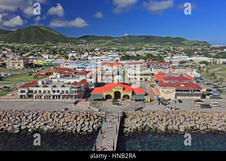 Port Zante Kreuzfahrtschiff terminal, Basseterre, St. Kitts Stockfoto