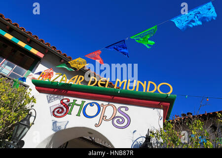 Bazaar Del Mundo Geschäfte, Altstadt, San Diego, Kalifornien, USA Stockfoto