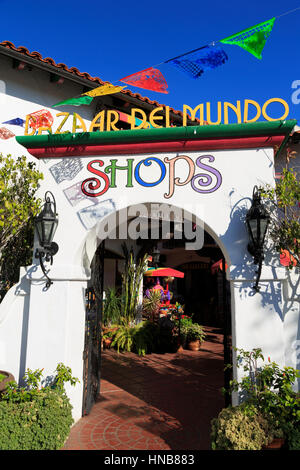 Bazaar Del Mundo Geschäfte, Altstadt, San Diego, Kalifornien, USA Stockfoto