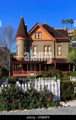 Christian Haus im Heritage Park, Old Town San Diego, Kalifornien, USA Stockfoto