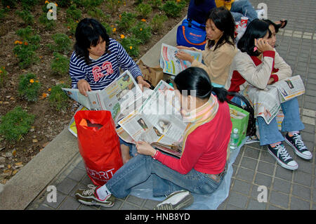Hongkong, China, 3. Dezember 2006: Leben auf der Straße Hongkong Stockfoto