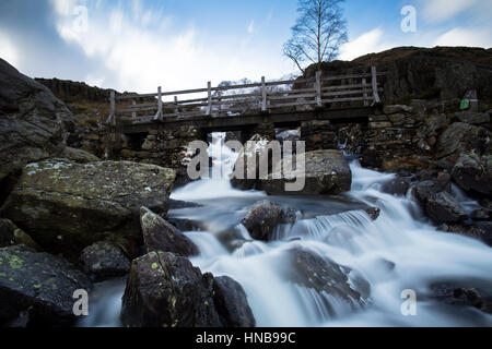 Foto von Jamie Callister ©. Idwal fällt, Snowdonia-Nationalpark, Gwynedd, Nordwales, 4. Februar 2017. [Keine exklusiven] [Insgesamt 6 Bilder] Stockfoto