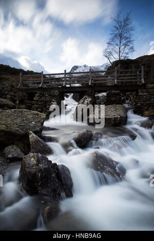 Foto von Jamie Callister ©. Idwal fällt, Snowdonia-Nationalpark, Gwynedd, Nordwales, 4. Februar 2017. [Keine exklusiven] [Insgesamt 6 Bilder] Stockfoto