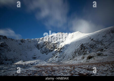 Foto von Jamie Callister ©. Y Garn Gipfel, Snowdonia-Nationalpark, Gwynedd, Nordwales, 4. Februar 2017. [Keine exklusiven] [Gesamt 2 Bild Stockfoto