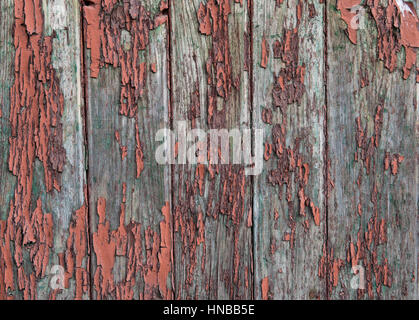Detail der alten Danaged Ölfarbe auf Holz Stockfoto